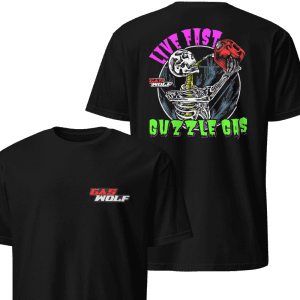 Ride or Die: Skeleton Gas Guzzler Tee for Speed Freaks & Rebels