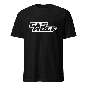 Gas Wolf White Logo Black T-shirt