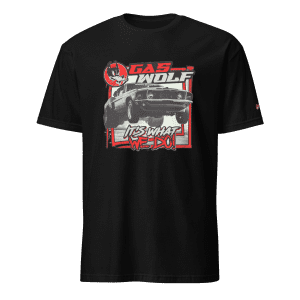 It's What We Do! Black T-shirt front side view